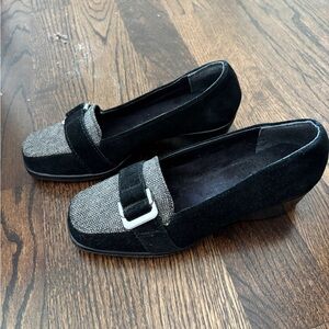 AEROSOLES Black and Gray Women's wedge fall/winter Loafers